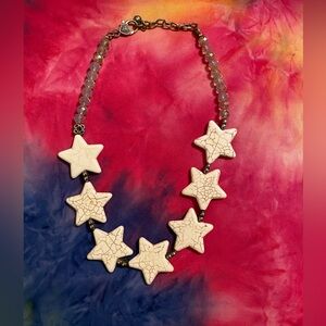 Howlite Stone Star Necklace